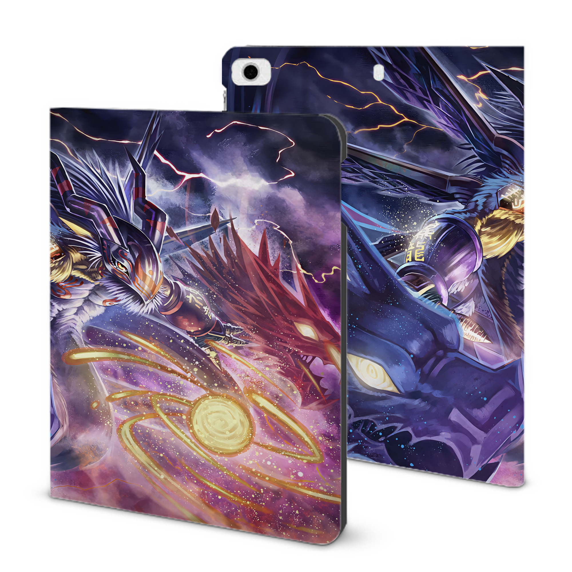 （画像用） Digimon デジタルモンスター/デジモン IPad ケース ブック型 PUレザー TPU 耐衝撃 軽量 薄型 ペン収納なし 全面保護 IPad 各モデル対応